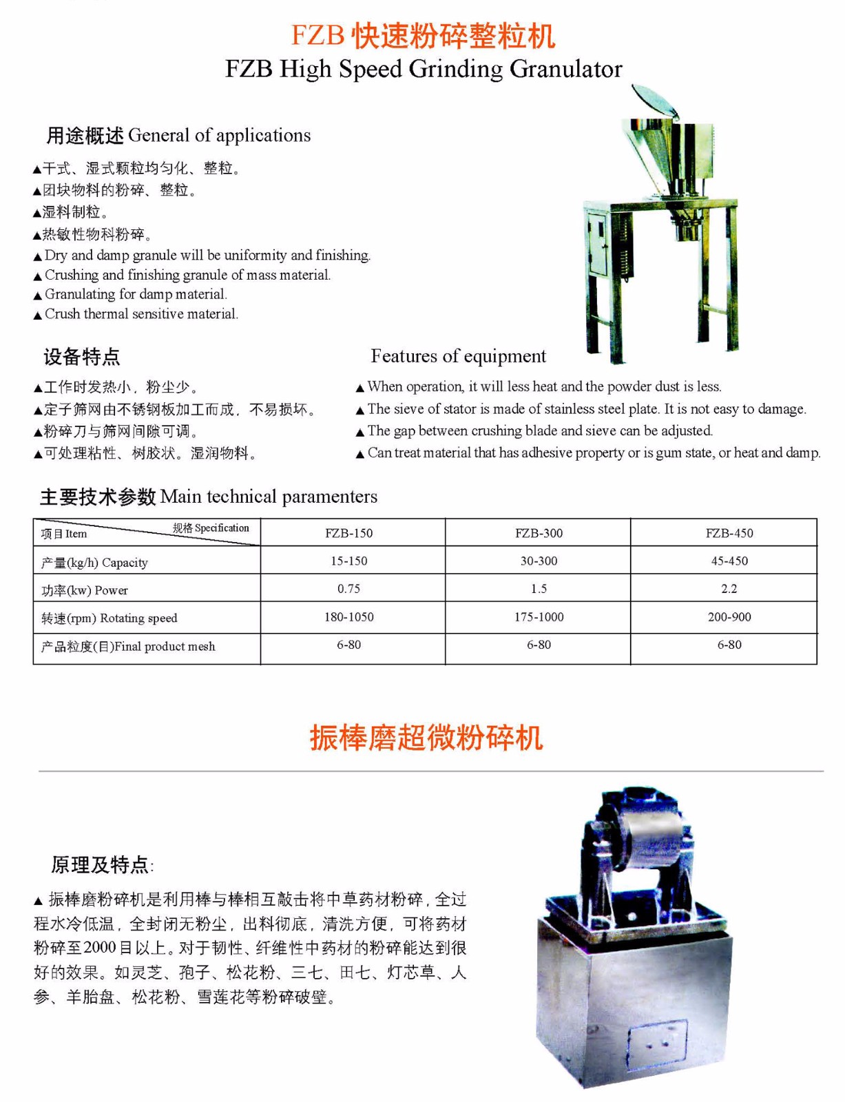 FZB快速粉碎整粒機